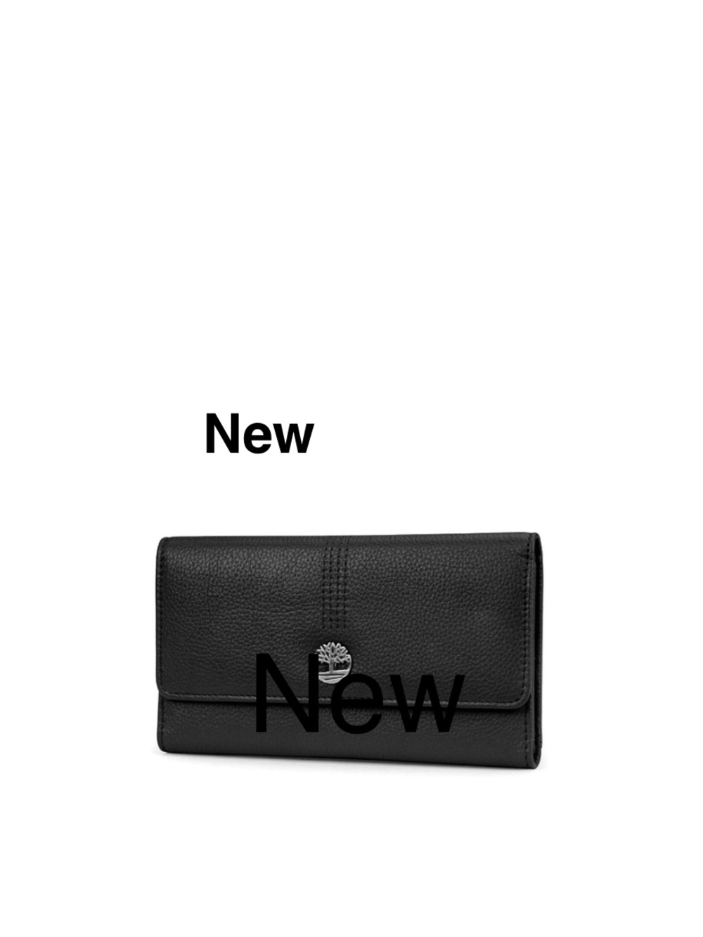 New Timberland Women's Leather RFID Flap Wallet Clutch Organizer black tags ⭐️⭐️